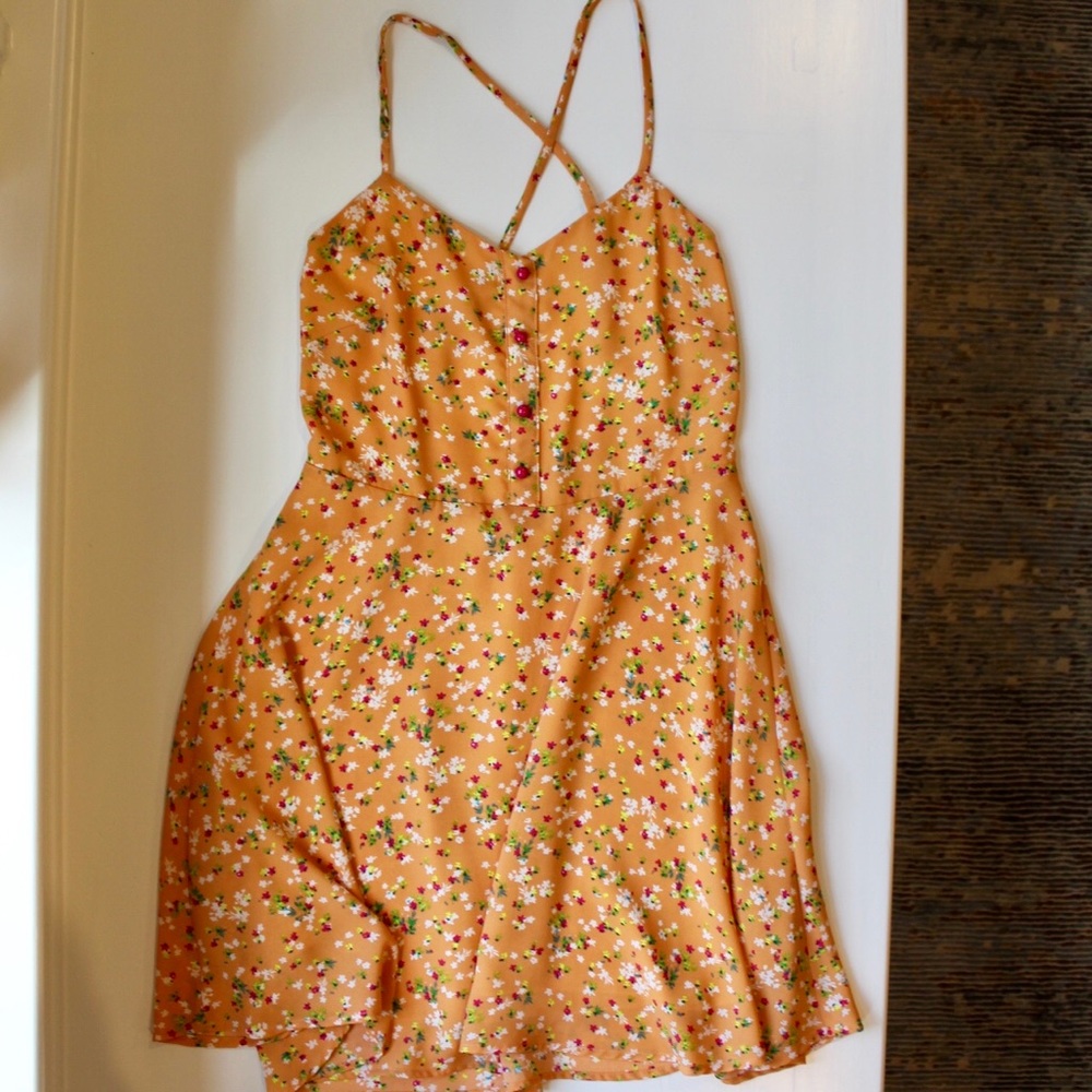Orange floral sundress